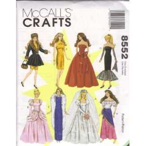  McCalls Crafts Pattern 8552 for 11 1/2 inch Doll Clothes 