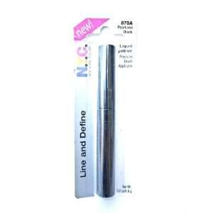   & Define Liquid Eyeliner , 870A Pearlized Black, 0.17 Fl Oz Beauty