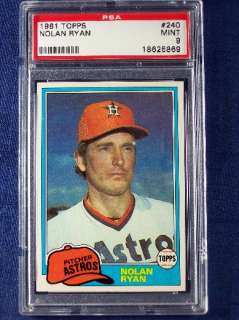 1981 Topps #240 Nolan Ryan PSA 9  