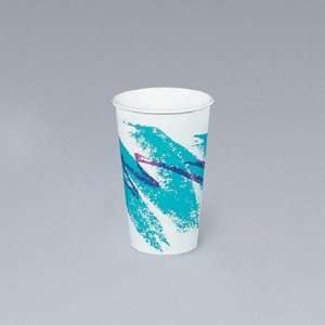 Solo Jazz Hot Paper Cups, 10 oz., Polycoated, Jazz Design, 20 sleeves 