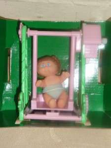   Patch Kids Rocking Babies CPK 2 DOLL in SWING Tomy 1983 in Box  
