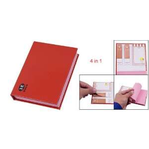   in 1 Portable Self Sticker Note Writing Memo Pad Red