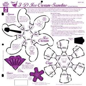 12x12 TEMPLATE ICECREAM SUNDAE Papercraft, Scrapbooking (Source Book 