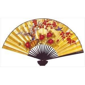  Large Oriental Wall Fan Plum Blossom 40in Kitchen 