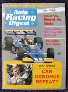 July 1973 Auto Racing Digest Issue #1   RICHARD PETTY  