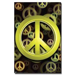  Peace Signs Collage Hippie Wall Poster 22.5X34 9391: Home 