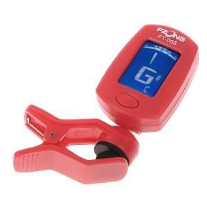 Red LCD Clip on Guitar Tuner Electronic Digital Chromatic Bass Violin 