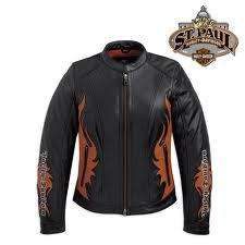 Harley Davidson® Womens Wild Flames Leather Jacket 97081 12VW  