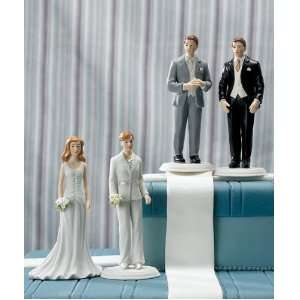   Fashionable Bride And Groom Mix and Match Cake Toppers   Bride in Gown