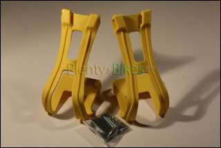   Speed Wellgo Plastic Pedal Pedals Toe Clips Cages Cage Yellow  
