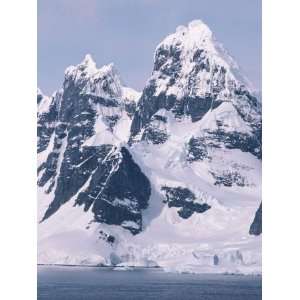  Snow Covered Mountains on Wienke Island, off the Antarctic 