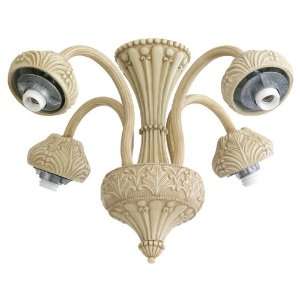 Monte Carlo MC182EW Four Light Ornate Ceiling Fan Fitter in Espresso 
