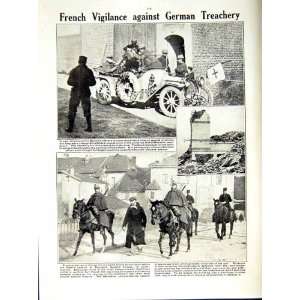 1914 15 WORLD WAR FRENCH HOWITZER GUN GERMAN OFFICERS:  