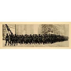  1944 Print New York City Parade World War I Soldiers Veterans 