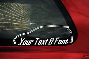 2x Honda Civic EP Type R surround stickers, Add your Text & Font 