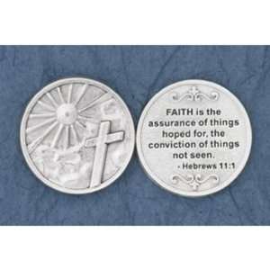  25 Hebrews 111 Cross & Sun Medals Silver Plated
