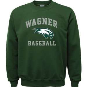 Wagner Seahawks Forest Green Baseball Arch Crewneck Sweatshirt:  