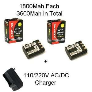  2 Canon NB 2LH Replacement Batteries 900mAh Each High 