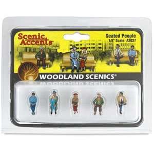 Woodland Scenics Model Scenery, Figures   1/8, Seated Scale People