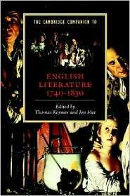 The Cambridge Companion to English Literature, 1740 1830, (0521809746 
