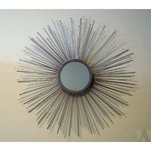  Contemporary Wall Sun Spoke Art Glass Mirror