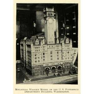  1912 Print Wooden Model United States Post Office Building 