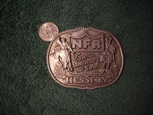 NFR 25th Anniversary Series 1983 Belt Buckle Tag: Rodeo  