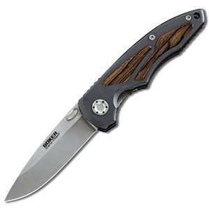 Boker   Helios Cera Titan, Dark Gun Blue Handle, Ziracote Inserts 