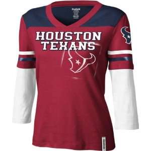  Houston Texans Womens Statement 3/4 Sleeve Jersey Tee 