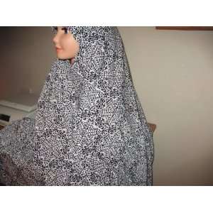   Pc Black Off White Head Slip Hijab Scarf Muslim Abay 