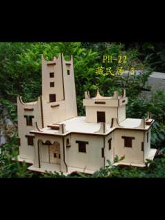 wooden dollhouse villa model XiZangTibet light house 14  