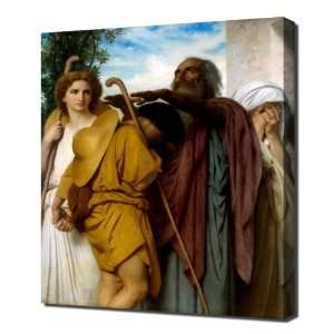 Bouguereau   Tobias Saying Good Bye to his Father   Framed Canvas Art 