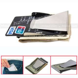 Slim Double Sided Money Clip Credit Card Holder Wallet  