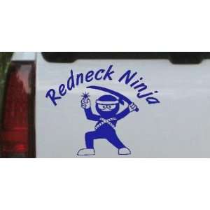 Redneck Ninja Funny Car Window Wall Laptop Decal Sticker    Blue 5in X 