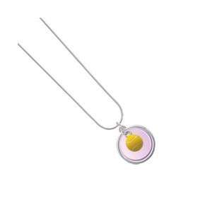   Ball Light Purple Pearl Acrylic Pendant Snake Chain Charm  Jewelry