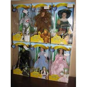 : The Wizard of Oz Set of 6 Porcelain Dolls; 7 Dorothy, Wicked Witch 
