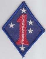 1st MARINE DIVISION GUADALCANAL PATCH  