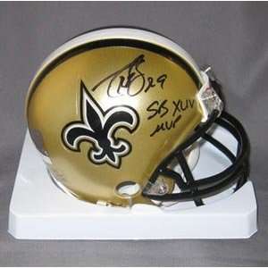 Drew Brees Signed Saints Mini Helmet   SB MVP Sports 