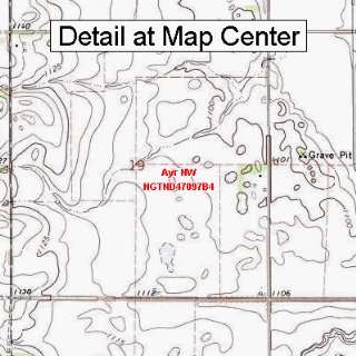  USGS Topographic Quadrangle Map   Ayr NW, North Dakota 
