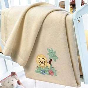  Natalia Cashmere Baby Blanket   Jungle Theme Embroidery 