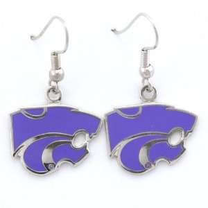    Kansas State Wildcats Logo Wire Earrings