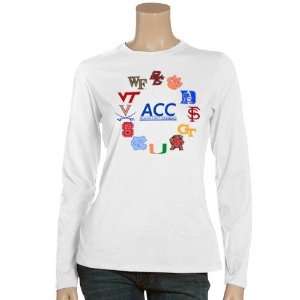  NCAA ACC Ladies White Conference Long Sleeve T shirt 