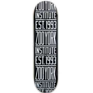  ZOO YORK Skateboards INSTISTACK BLACK Skateboard Deck 7.75 