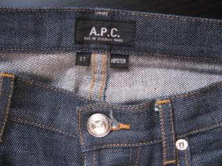 HIPSTER FIT BUTLER SERIES APC SELVAGE JEANS 27  