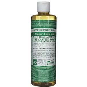 Dr. Bronners Magic Soaps 18 in 1 Hemp Pure Castile Soaps Almond 16 fl 