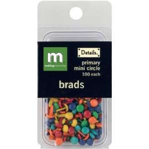  Mini Circle Brads 100/Pkg Primary   623891 Patio, Lawn 