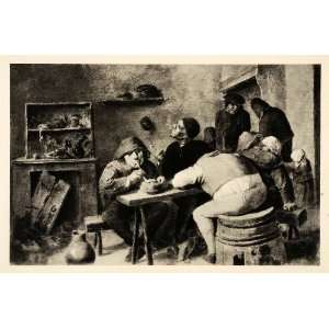  1939 Photogravure Adriaen Brouwer Interior Tavern Bar 