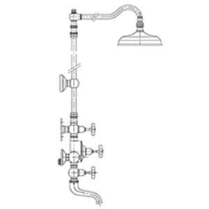   Exposed Thermostatic Tub And Shower Set In Bru