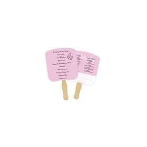   Qty 250 Bread Slice Shaped Wedding Fans, Sandwiched 