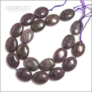 10 Natural Russian Charoite Flat Oval Beads 15x20mm 8  